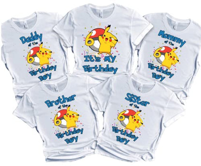 Birthday Boy Shirt Birthday Girl Tee Matching Family Custom Age Name T-shirt Personalized kids Party Tees