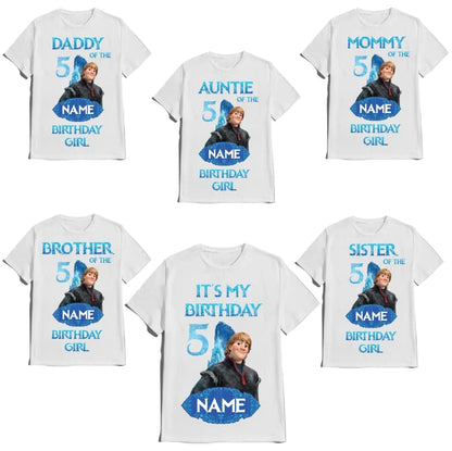 Birthday Girl Shirt Elsa Custom Anna Family Olaf Matching T-shirts