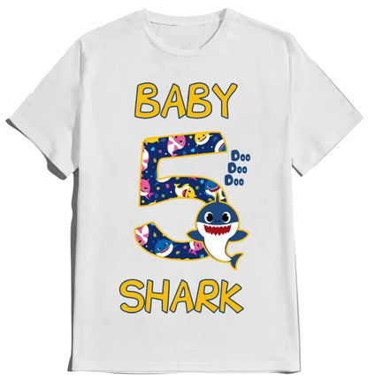 Birthday Baby Boy Girl Shark Shirt Family Matching Custom T-shirts Doodoodoo