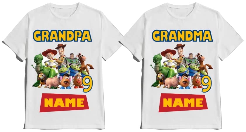 Custom Toy Birthday Boy Shirt Story Family Matching T-shirts