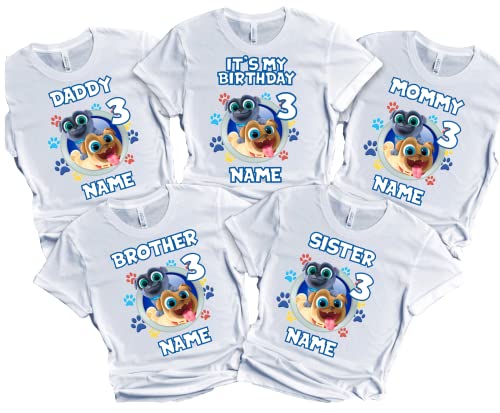Birthday Boy Puppy Shirt Dog Family Matching Custom Tees