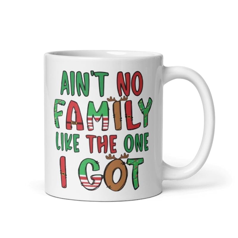Custom CoffeeFmily Mug Gifts Personalized Christmas Design Ceramic Mugs with Name And Photo Customized Xmas Cups Gifts for Holiday All Family Gathering Tea Cup White Coffee Mug 11oz