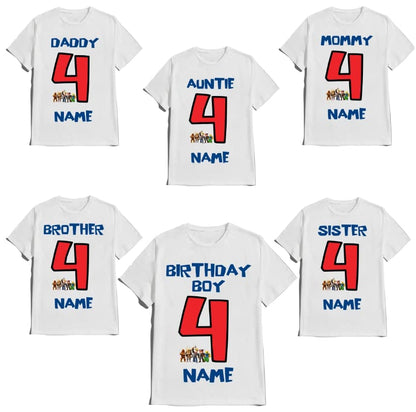 Birthday Boy Robolox Shirt Matching Family Customize Name Age