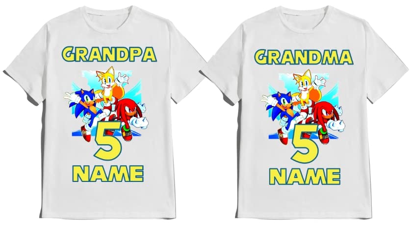SuperHero sonic Fast Blue Hedgehog Birthday Shirt Boy/Girl Super Custom Family Matching Tees
