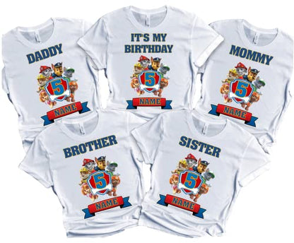 Birthday Boy Shirt Custom Family Dogs Matching Shirts