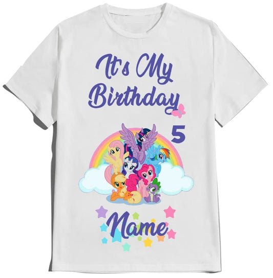 Birthday Girl Boy Shirt Pinky Tee Ponny Shirt Pie Tees Family Matching Pony Customize T-Shirts