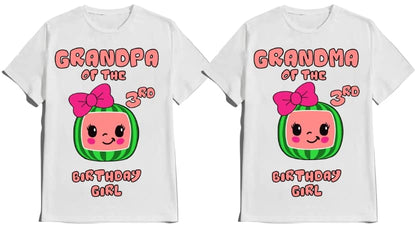 Birthday Shirt Melon Boy Girl Family Matching Shirts Kids party Custom Personalized with Name and Age