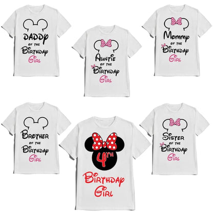 Matching Family Birthday Girl Mouse Tees Customize Shirts