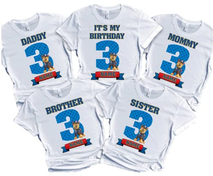 Birthday Shirt Boy Family Matching Shirts Dogs