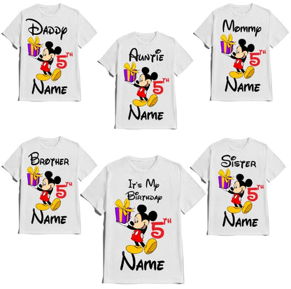 Matching Birthday Mouse Shirt Boy Girl Family Tees Customize Shirts Party