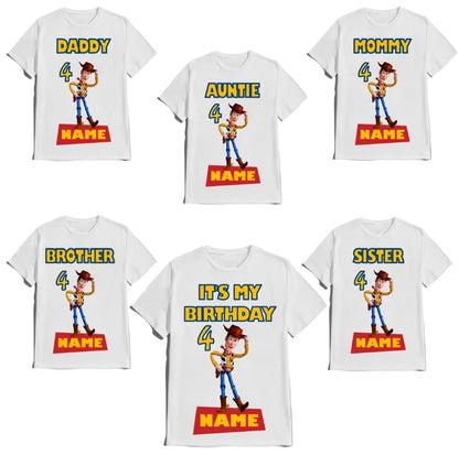 Birthday Boy Girl Custom Toy Family Matching Story Tees