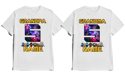 Guardians Birthday Shirt Galaxy Family Matching Super-Hero T-shirts Birthday Boy Shirt Custom Super Hero Tees Kids Party
