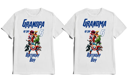 Avenger Birthday Boy Shirt Family Matching Super-Hero T-shirts Custom Super Hero Tees