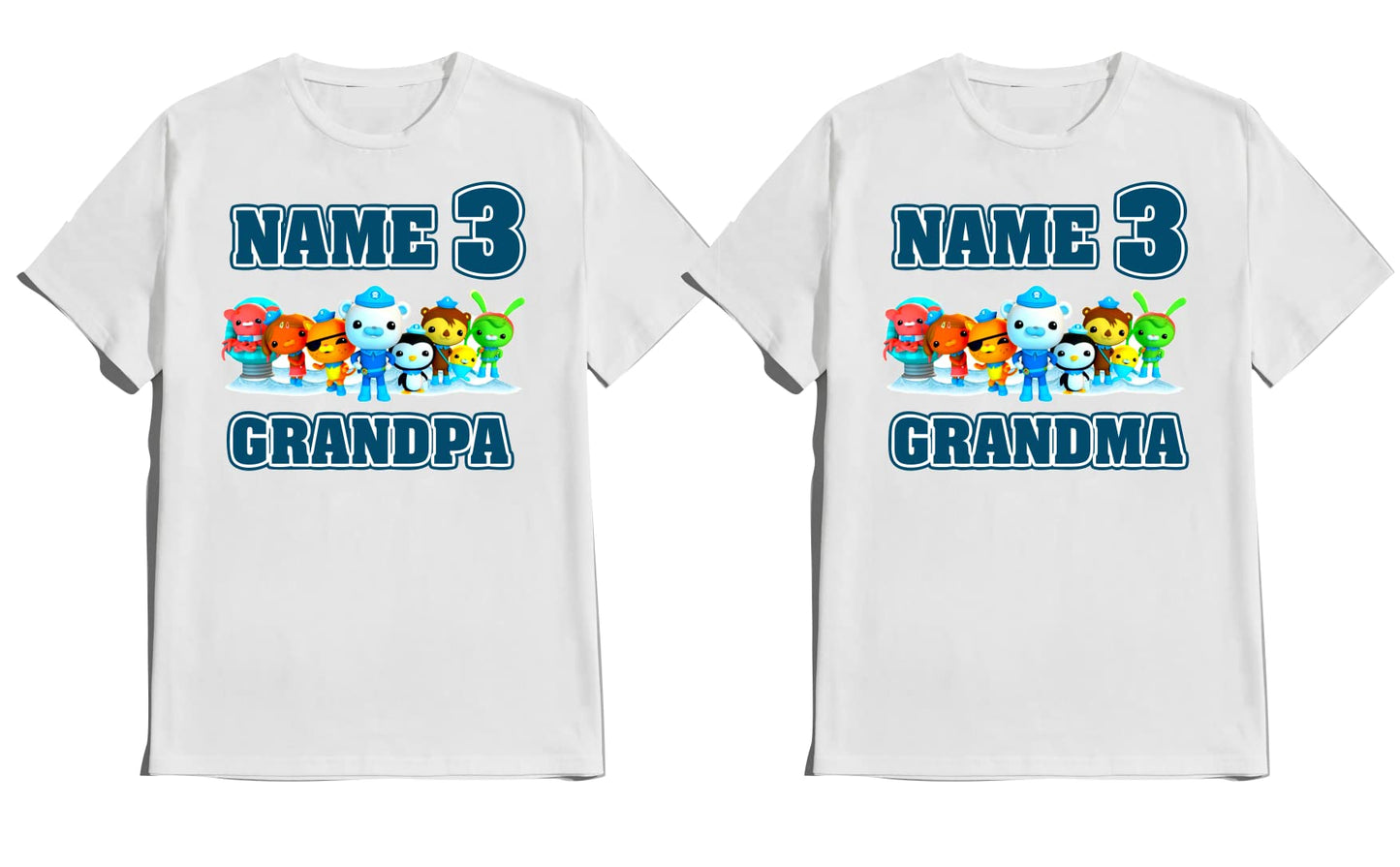 Octopod Birthday Shirt Boy Girl Custom Family Matching T-shirt Kids Party