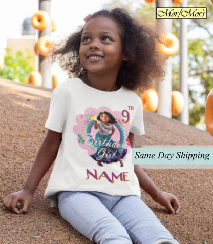 Encanto Shirt Birthday Girl Party Custom Name Age FAMILY matching shirts