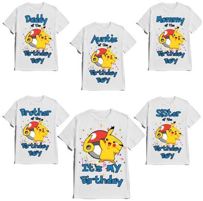 Birthday Boy Shirt Birthday Girl Tee Matching Family Custom Age Name T-shirt Personalized kids Party Tees