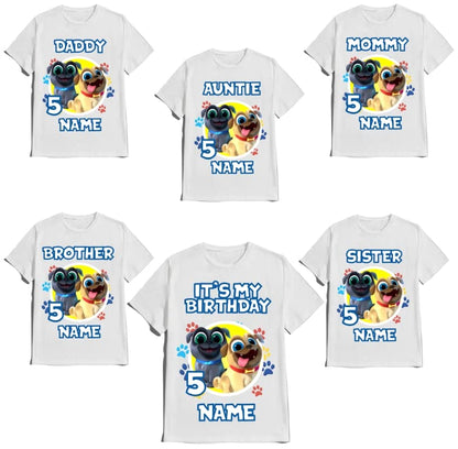 Birthday Puppy Shirt Boy Dog Family Matching Custom Tees
