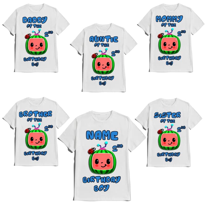 Birthday Shirt Melon Boy Girl Customize with Name and Age Family Matching Shirts Kids party