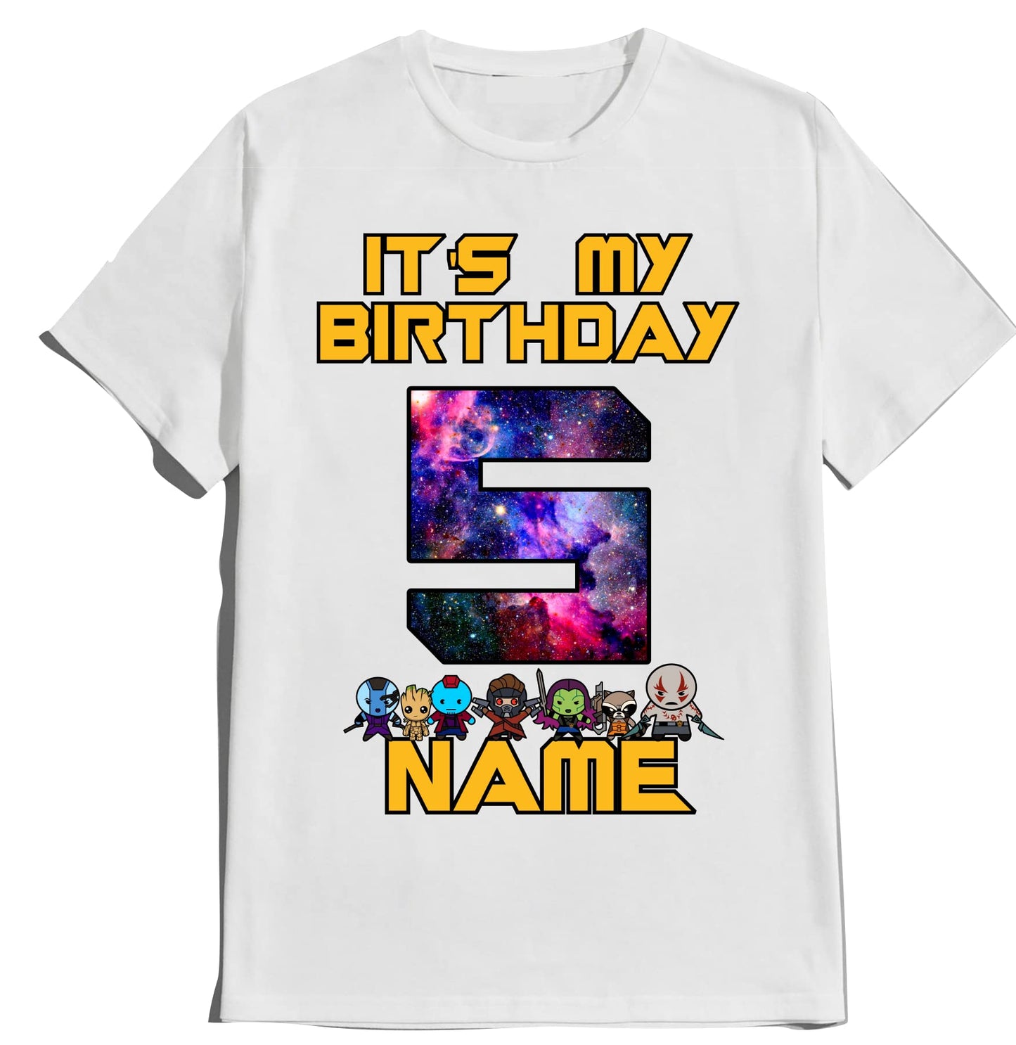 Guardians Birthday Shirt Galaxy Family Matching Super-Hero T-shirts Birthday Boy Shirt Custom Super Hero Tees Kids Party