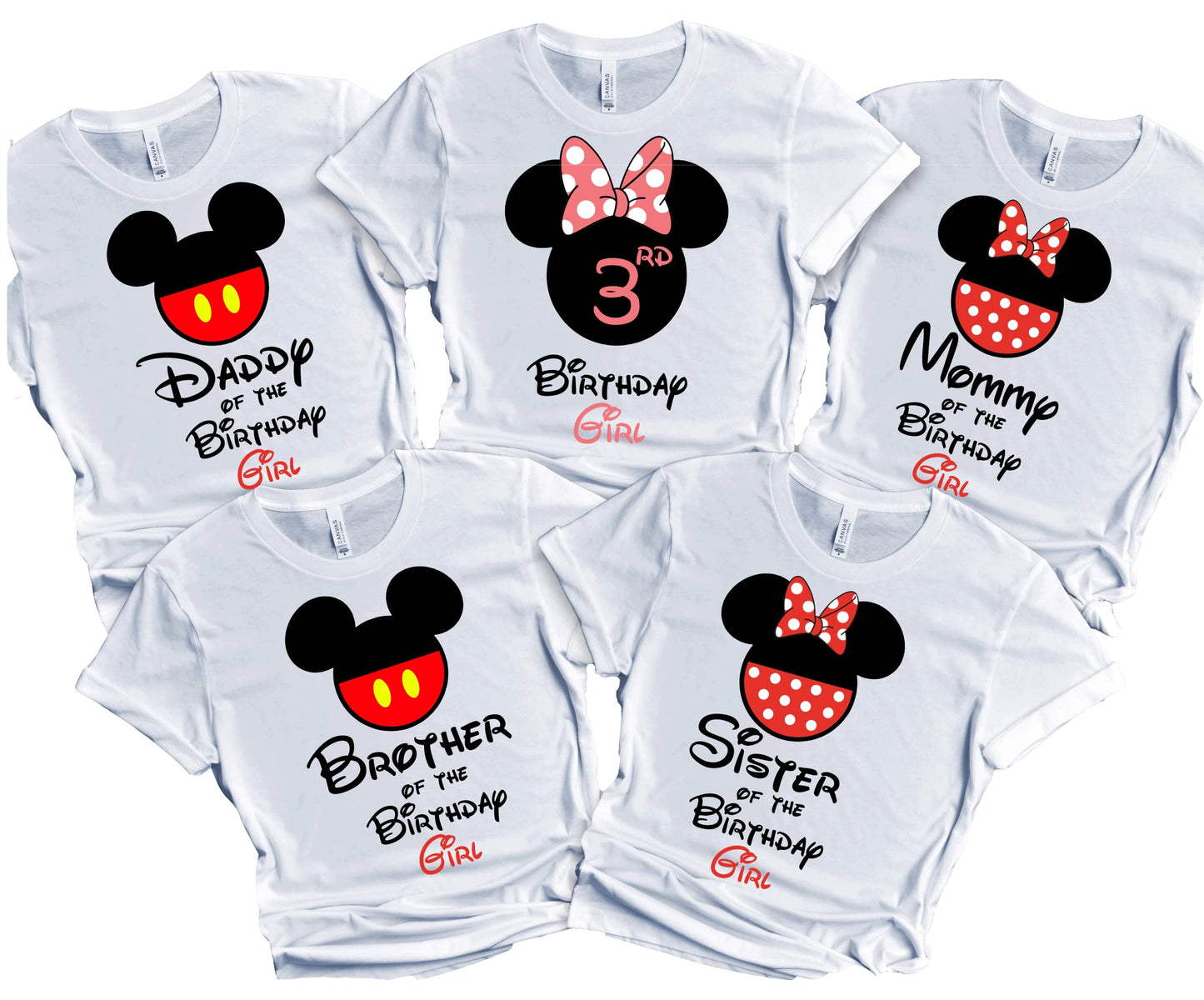 Birthday Baby Shirt Maching Family Custom Mouse Tees