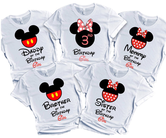 Birthday Baby Shirt Maching Family Custom Mouse Tees