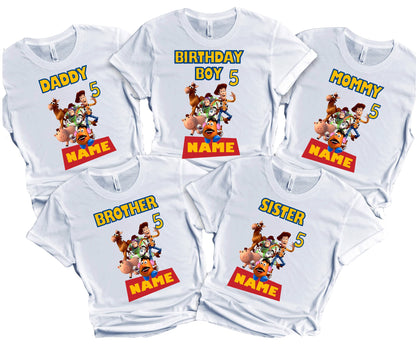 Birthday Boy Shirt Toy Family Matching Story Tees Custom